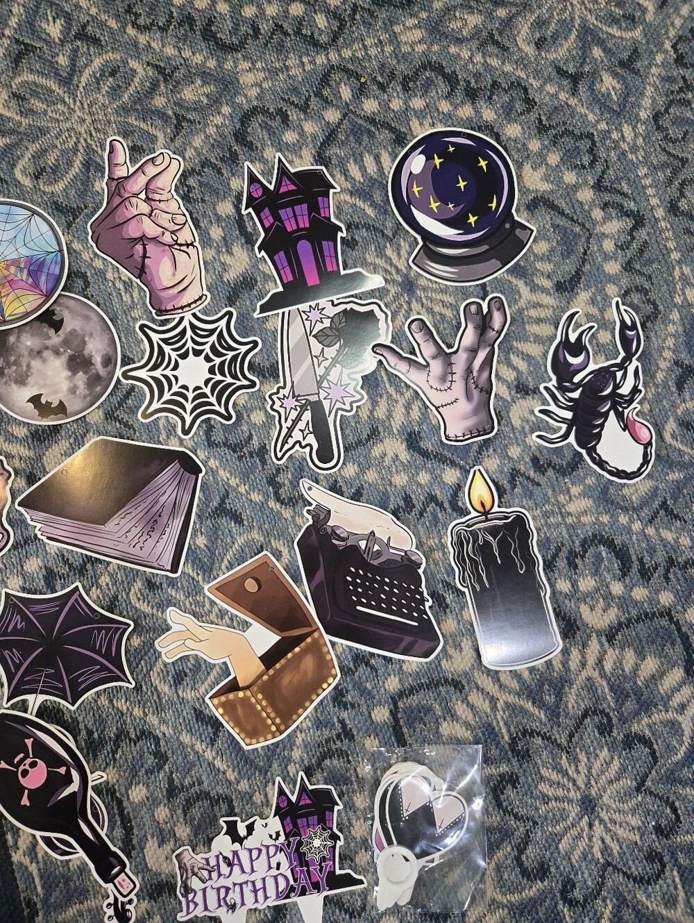 Wednesday Addams Birthday Theme Set - Black & Purple